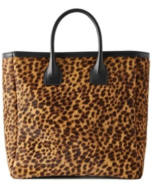Nili Lotan Animal-Print Calf Hair Tote - Brown