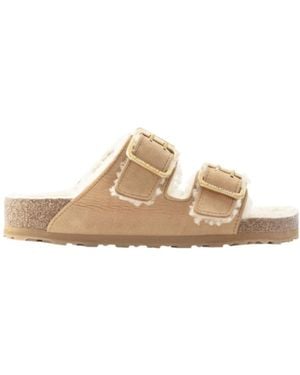 Birkenstock Double-Button Slippers - White