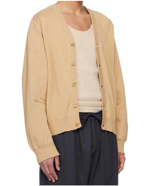 Hed Mayner V Neck Cardigan - Natural