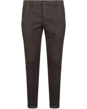 Dondup Logo-Plaque Slim-Fit Pants - Gray