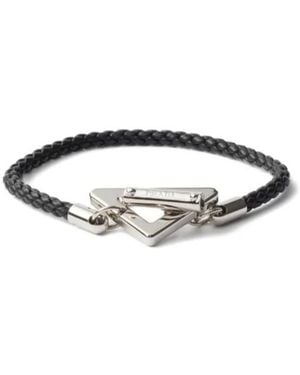 Prada Braided Nappa Leather Bracelet - White