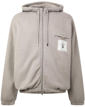 Jacquemus Full-Zip Hooded Jacket - Grey