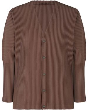Homme Plissé Issey Miyake Homme Plissé Issey Miyake Colour Pleats Cardigan - Brown