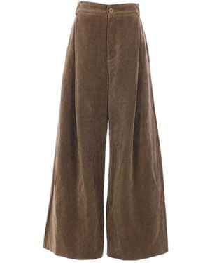 Uma Wang Pudding Wide-Leg Trousers - Brown