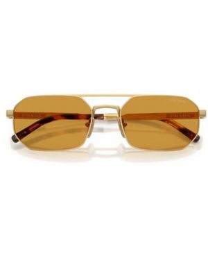 Prada Eyewear Geometric Frame Snglasses - Metallic