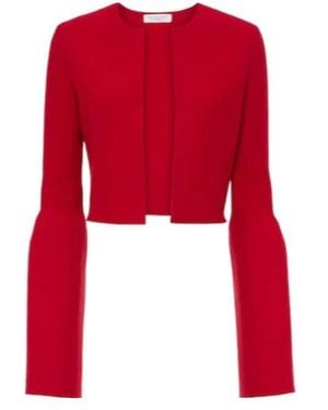 Gabriela Hearst Katlin Cropped Wool Jacket - Red