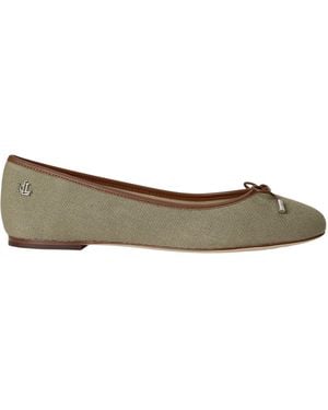 Ralph Lauren Solid Color Ballet Pumps - Brown