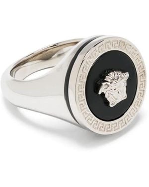 Versace La Medusa Greca Ring - White