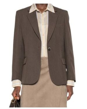Nine:inthe:morning Single-Breasted Notched-Lapels Blazer - Brown