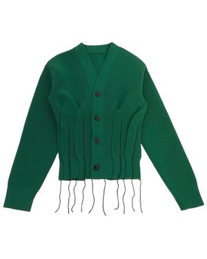 Sacai Long Sleeve Cardigan - Green