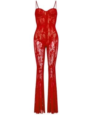 Norma Kamali Nk Fishtail Jumpsuit - Red