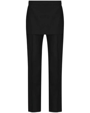 Givenchy Skirt Panel Slim Cut Trousers - Black