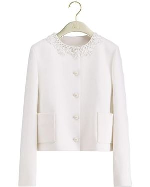 Dior Embroidered Cropped Jacket - White