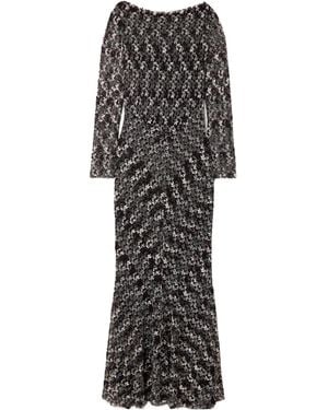 Missoni Metallic Crochet-Knit Maxi Dress - Black
