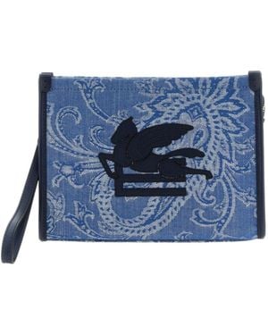 Etro Zipped Clutch Bag - Blue