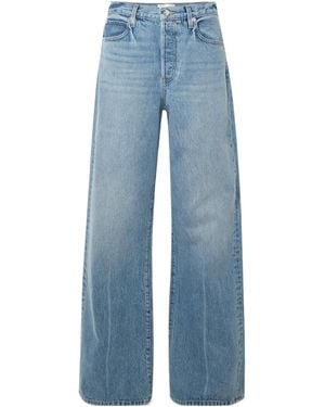 FRAME The Loose Low-Rise Wide-Leg Jeans - Blue