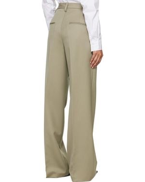 Anine Bing Carrie High Waist Wide-Leg Pants - Green