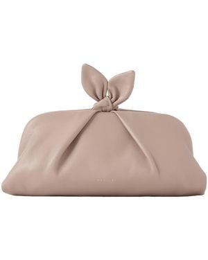 Aquazzura Pleated Leather Clutch - Pink