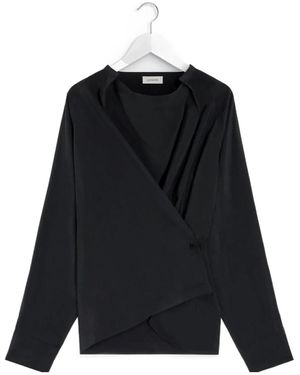 Lemaire Long-Sleeved Twisted Top - Black