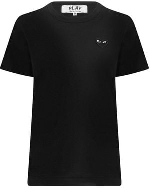 COMME DES GARÇONS PLAY Logo Crew Neck T-Shirt - Black
