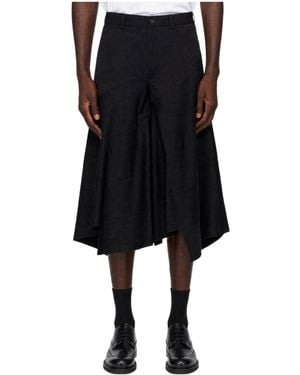 Comme des Garçons Casual Pants With Belt Loops - Black