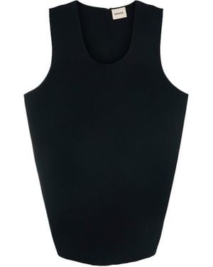 KHAITE Nyona Double Face Crepe Mini Dress - Black