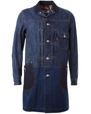 Junya Watanabe Patch Pocket Denim Coat - Blue