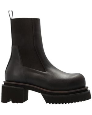 Rick Owens Beatle Bogun Platform Chelsea Boots - Black