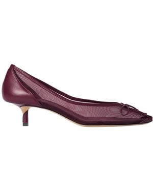 Jacquemus 45Mm Tourni Bow-Detail Court Shoes - Purple