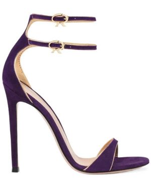 Gianvito Rossi 115Mm Victorine Double-Buckle Heeled Sandals - Metallic