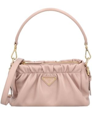 Prada Triangle-Logo Tote Bag - Pink