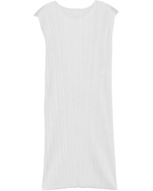 Pleats Please Issey Miyake Pleated Dress - White