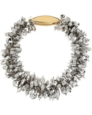 Dries Van Noten Beaded-Texture Necklace - Metallic