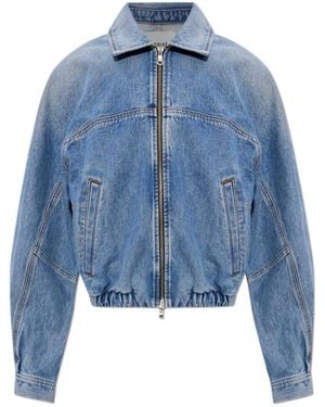 Agolde Dixon Cropped Denim Jacket - Blue