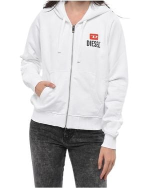DIESEL Zipper Hoodie - White