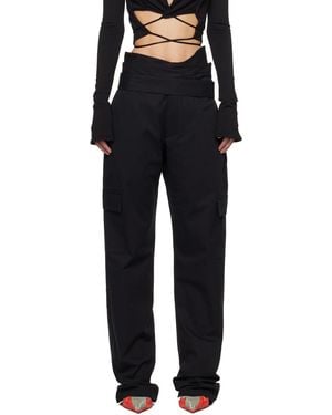 Jade Cropper Wrap Belt Cargo Pants - Black