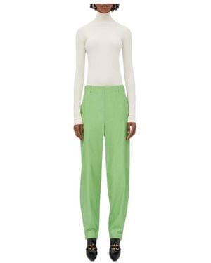 Bottega Veneta Wide-Leg Casual Trousers - Green