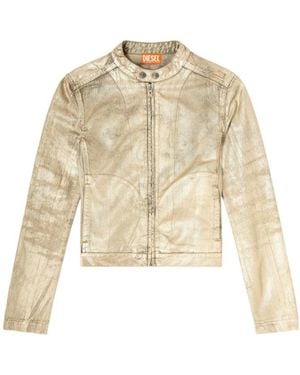 DIESEL X Karol G De-Mornin Metallic-Effect Denim Jacket - Natural