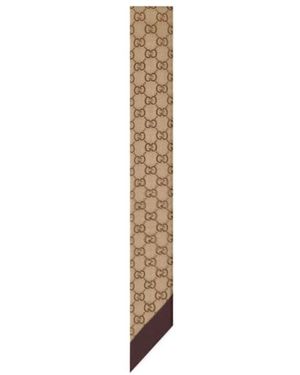 Gucci Printed Chiffon Ribbon - White