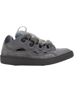 Lanvin Monocolor Curb Sneakers - Gray