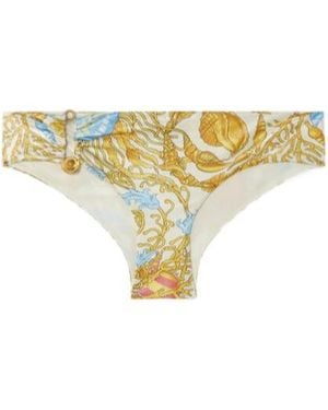 Versace Underwater Barocco Bikini Bottoms - Yellow