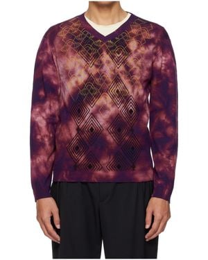 Kiko Kostadinov V-Neck Knit Jumper - Red