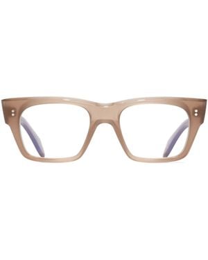 Cutler and Gross Logo-Engraved Rectangle-Frame Glasses - Multicolour