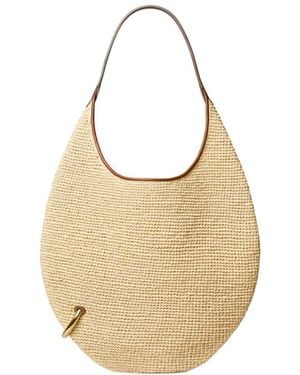 Tory Burch Pierced Soft Straw Bag - Natural