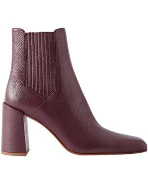 Gabriela Hearst Luke Textured-Leather Chelsea Boots - Purple