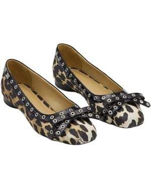 Ganni Bow Ballet Pumps - Multicolor