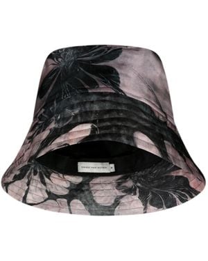 Dries Van Noten Graphic Printed Bucket Hat - Black