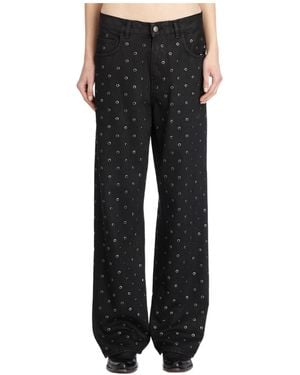 Haikure Five-Pocket Denim Pants - Black