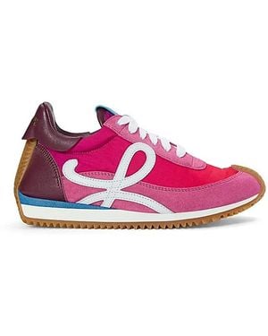 Loewe Flow Runner 2.0 In Nylon And Suede - Pink