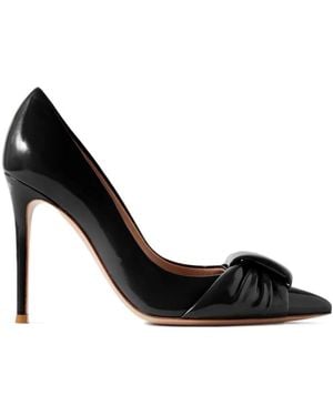 Gianvito Rossi 105Mm Leather Court Shoes - Black